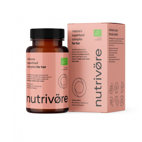 Nutrivore Organ Nutrition "Nature's superfood" complex For Her bio 180 capsules