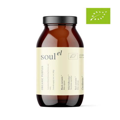 Soulel Purples BIO prášek | 6 bobulí + zázvor Vegan | Wereco