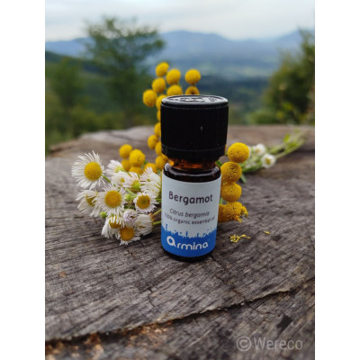 Armina bio essential oil bergamot distilled - calming citrus | WERECO