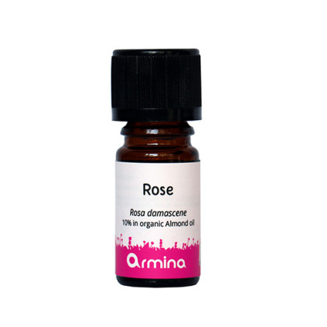 Armina Bio essential oil Damask rose 5% in organic almond oil 5 ml