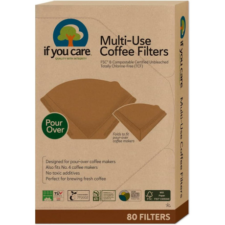 If you care Multi-purpose coffee filters, unbleached 80 pcs