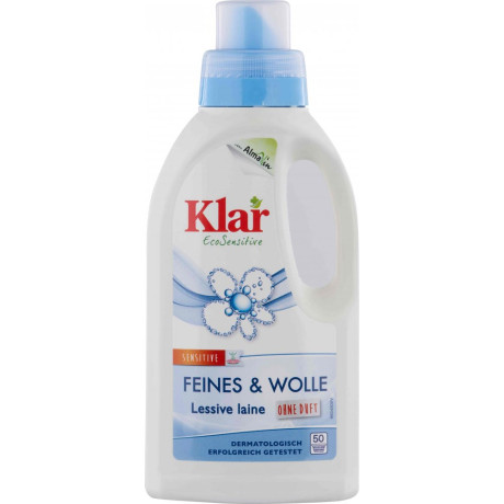 Klar Laundry gel for delicate fabrics and wool, fragrance-free 500 ml