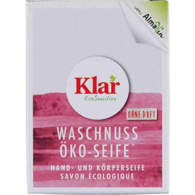 Klar tuhé mýdlo mýdlové ořechy bez parfemace 100g | WERECO